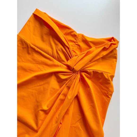 NWOT SKIMS Signature Swim Orange Stretch Fixed Knot Maxi Sarong Pareo, Size S - Picture 4 of 10